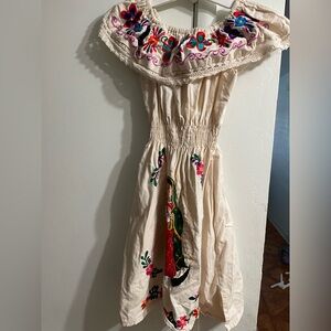 Embroidered Off-Shoulder Dress